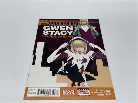 RARE 5TH PRINTING - EDGE OF SPIDER-VERSE GWEN STACY SPIDER-WOMAN #002