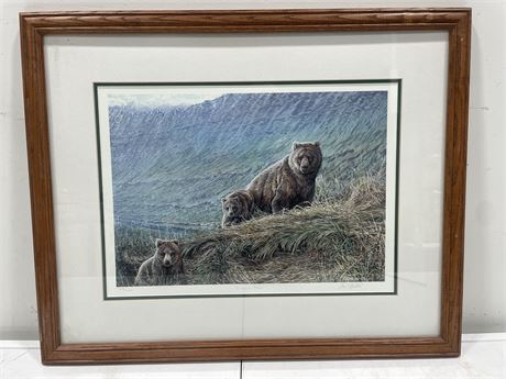 BEAR PRINT LIMITED EDITION (SIGNED) 26”x21”
