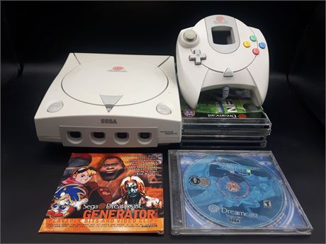 DREAMCAST CONSOLE WITH GAMES - VERY GOOD CONDITION