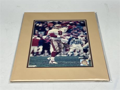 STEVE YOUNG (San Fran 49ers) SIGNED PHOTO MATTED 11”x14” W/COA