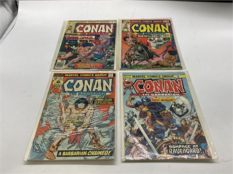 4 CONAN THE BARBARIAN COMICS