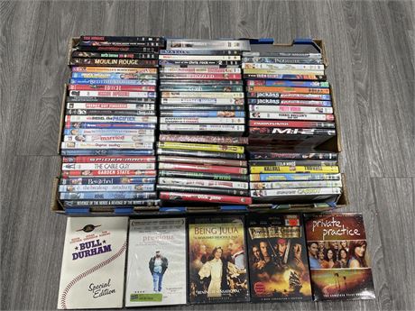 FLAT OF MISC DVD’S