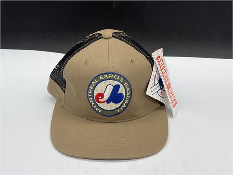 NEW OLD STOCK MONTREAL EXPOS STRAP BACK HAT