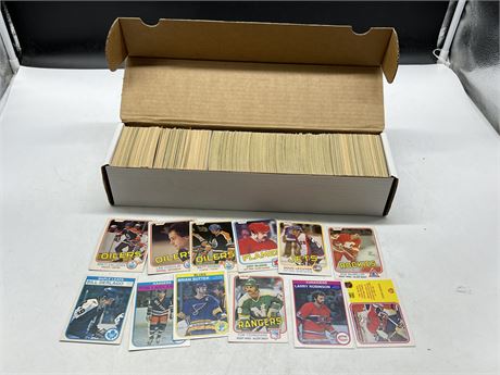 BOX OF 1980s NHL OPC CARDS