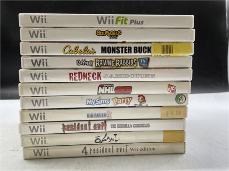 11 MISC WII GAMES - MOST COMPLETE WITH MANUALS
