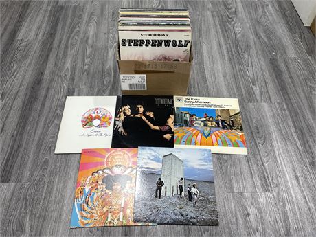 BOX OF ROCK RECORDS (MOST ARE SCRATCHED)