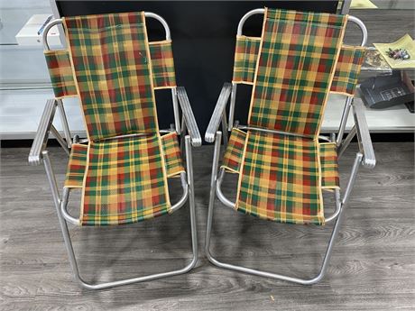 2 SUNLIFE  MCM LAWN CHAIRS (22.5”X34”)