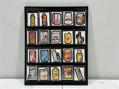 20 CARD DISPLAY STAND WITH (20) 1985 TOPPS WHACKY PACK CARDS