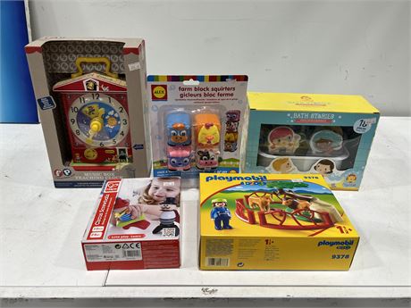 LOT OF NEW IN BOX TOYS - FISHER PRICE, PLAYMOBIL, ETC