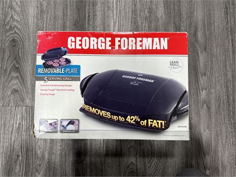 NEW OPEN BOX GEORGE FOREMAN GRILL
