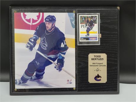 TODD BERTZUZI FRAMED CARD & AND AUTO (15"x12")