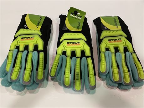 3 PAIRS STOUT GLOVES - DOUBLE XL (High quality)