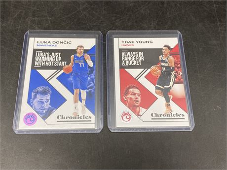 LUKA DONCIC & TRAE YOUNG 2019-20 CHRONICLES CARDS