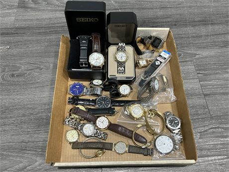 LOT OF WATCHES - ASSORTED BRANDS