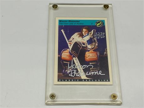 LIMITED EDITION MANON RHEAUME AUTOGRAPHED CARD