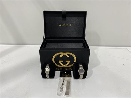2 GUCCI WATCHES & JEWELRY CASE (Unauthentic)