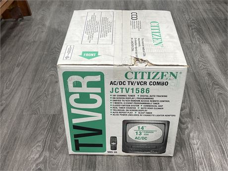 Urban Auctions - SEALED OLD STOCK CITIZEN 13” TV / VCR COMBO MODEL