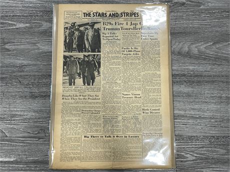 JULY 1945 WARTIME NEWSPAPER