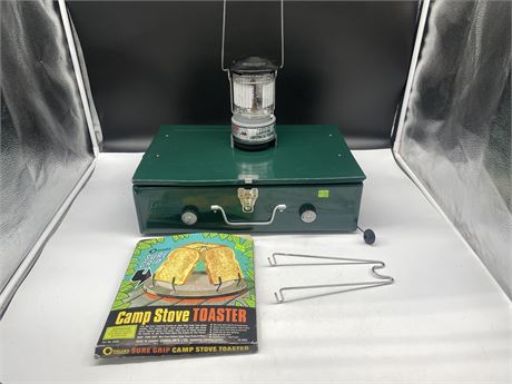 COLEMAN CAMPSTOVE - NEVER USED & COLEMAN 5133 LANTERN