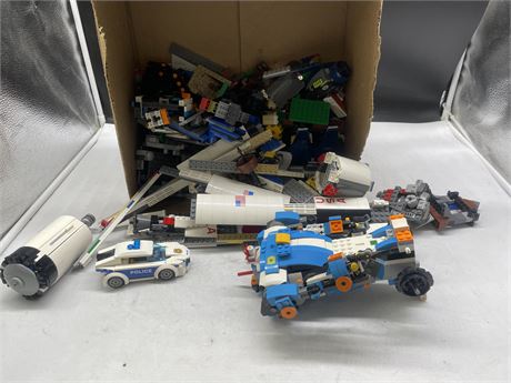 LARGE BOX OF BUILT LEGO