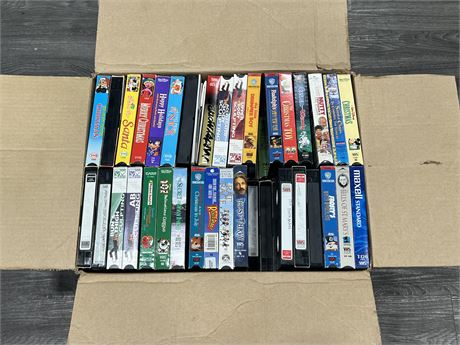 APPRX 100 VINTAGE VHS - DISNEY & ECT