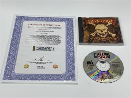 STEVE EARLE SIGNED CD W/COA