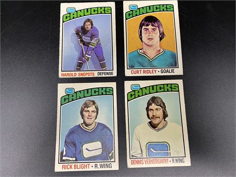 4 - 1976 CANUCK CARDS