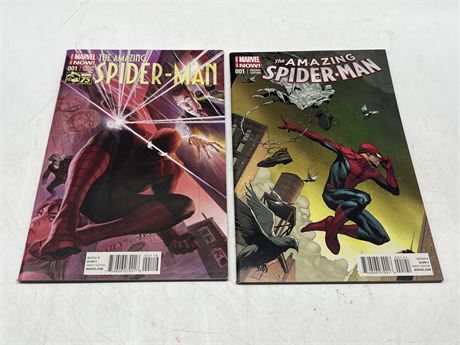 2 SPIDER-MAN VARIANT 1ST ISSUE COMICS