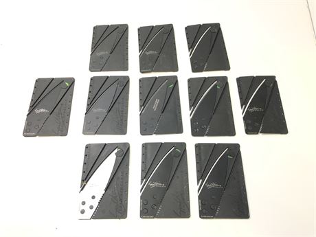 11 FOLDING CREDIT CARD KNIFES