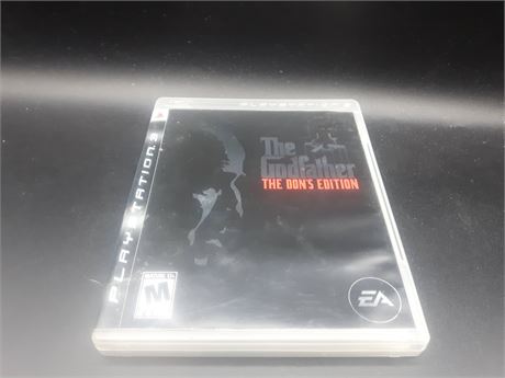 GODFATHER DON'S EDITION - EXCELLENT CONDITION - PS3