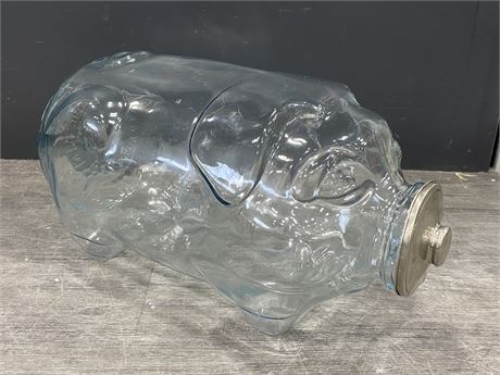 GIANT PIG GLASS JAR (20”X11”)