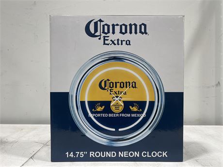 CORONA NEON CLOCK IN BOX - 14.75” DIAMETER