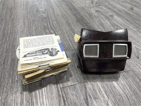 VINTAGE VIEW-MASTER WITH LARGE AMOUNT OF REELS