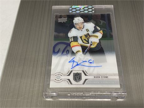2020 MARK STONE AUTOGRAPHED CLEAR CUT UD CARD