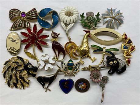 ENAMEL BROOCHES - EXCELLENT QUALITY