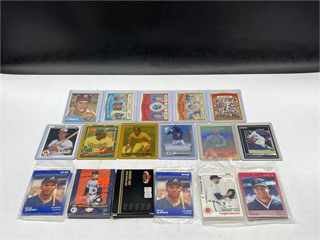 (5) 1961 BASEBALL CARDS + OTHER CARDS & MINI SETS