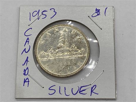 1953 CANADIAN SILVER DOLLAR