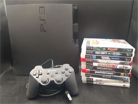 PLAYSTATION 3 SLIM CONSOLE WITH GAMES - VERY GOOD CONDITION