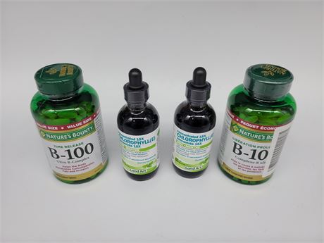 4 NEW NATURES BOUNTY, 2 B100'S 2 - CHLOROPHYLL