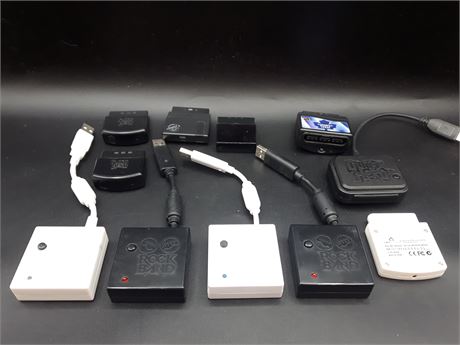 LARGE COLLECTION OF GUITAR HERO / ROCK BAND DONGLES