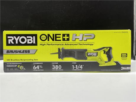 (NEW IN BOX) RYOBI 18V ONE + HP BRUSHLESS RECIPROCATING SAW