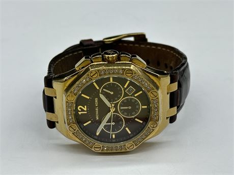 MICHAEL KORS MENS CHRONO WATCH W/DIAMONDS