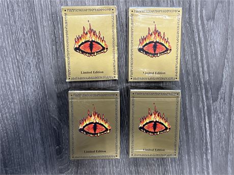 4 MIDDLE EARTH THE LIDLESS EYE LIMITED EDITION CARD PACKS - 3 SEALED