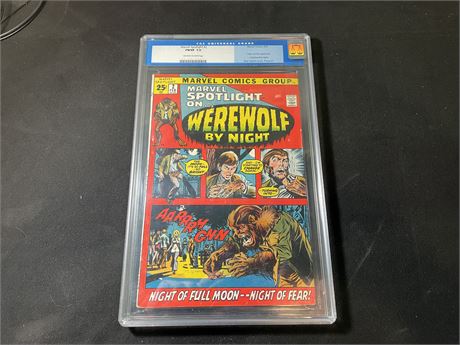 FIRST APPEARANCE OF WEREWOLF BY NIGHT GRADED 7.0