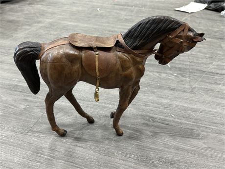 LEATHER COVERED HORSE (15”X4”X12.5”)