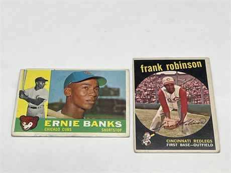 1959/60 ERNIE BANKS / FRANK ROBINSON TOPPS CARDS