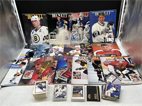 17 NHL BECKETT MAGS & MISC 90s SPORT CARDS