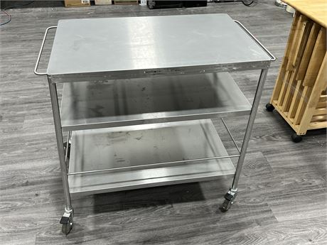 3 TIER STAINLESS CART (34” tall)
