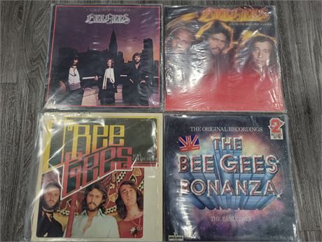 4 BEE GEES RECORDS (2 good condition, 2 slightly scratched)