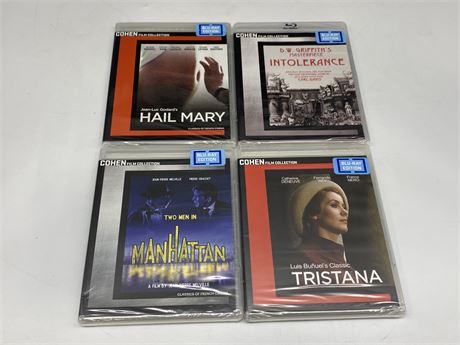 4 COHEN FILM COLLECTION SEALED BLU RAYS